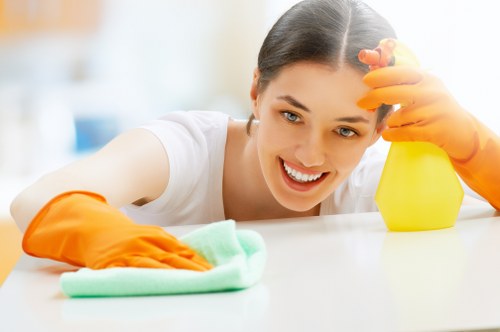 Hot water extraction carpet cleaning process in Tooting